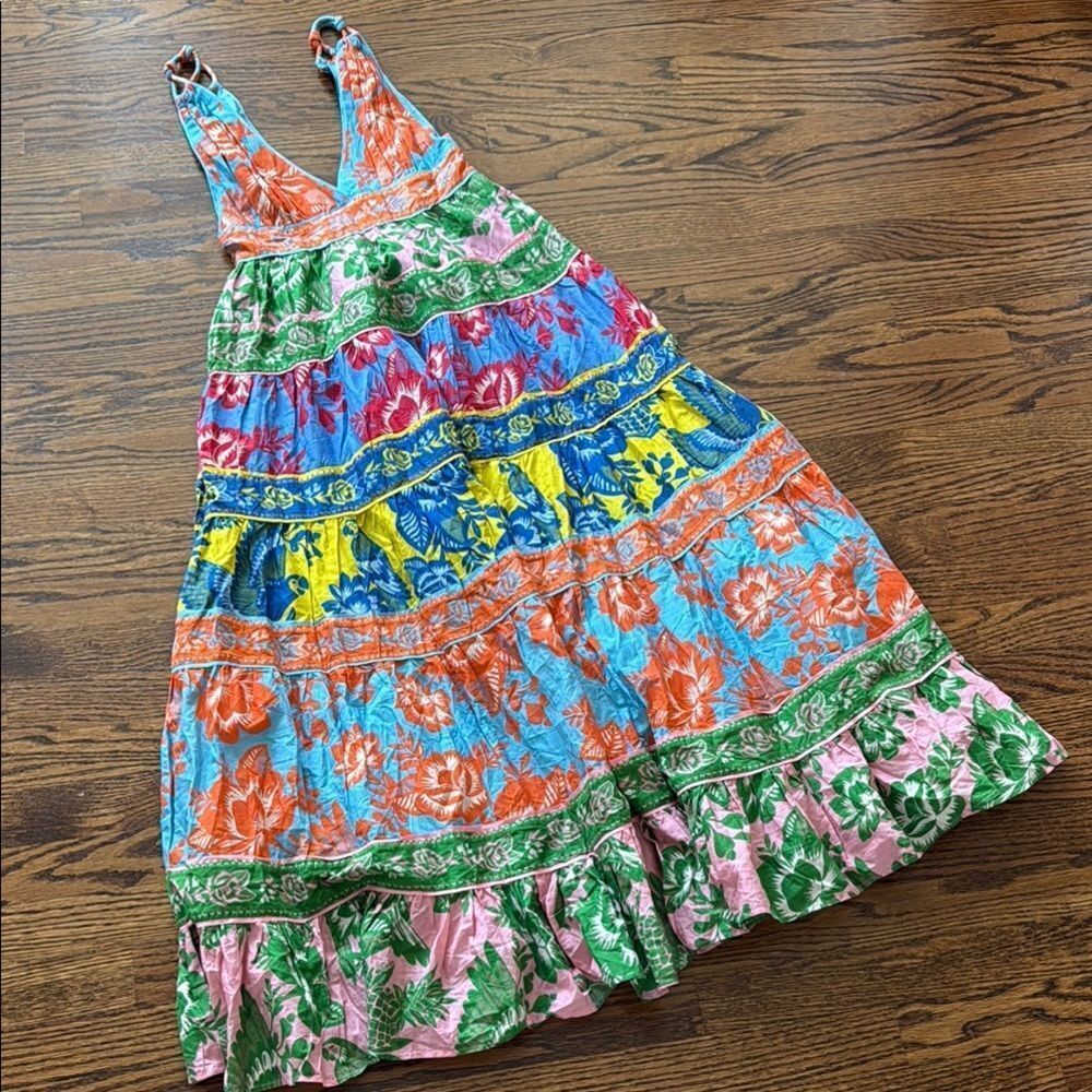 Anthropologie Sleeves V Neck Dress by Farm Rio - Picture 2 of 6